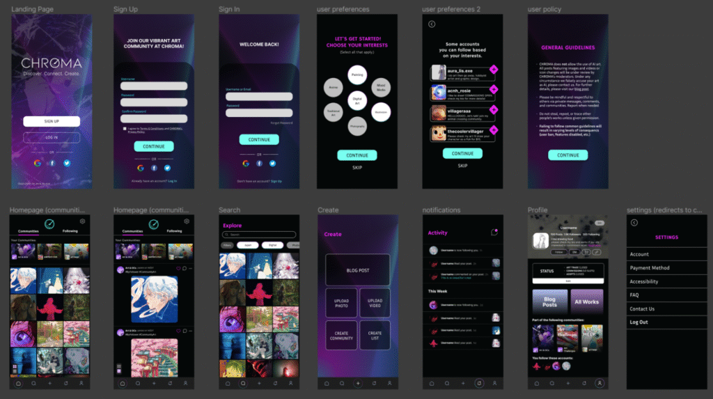 Collaborative Interface Design of CHROMA